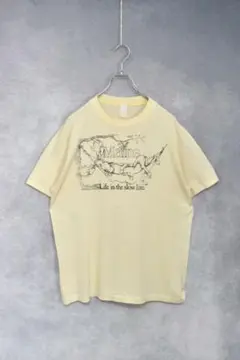 USA製 70s 〜 80s animal printed t-shirt