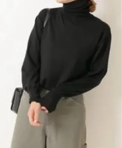 Spick&Span 18G タートルネック　ブラック