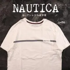 NAUTICA 白Tシャツ シンプル　ボーダー