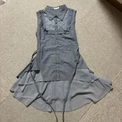 axes femme ノースリーブストライプワンピース