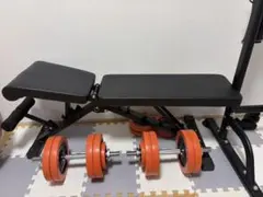【値下げ】IROTEC トレーニングベンチ ダンベルセット30kgのサムネイル