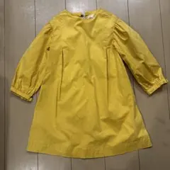 Zara Girls 七分袖イエローワンピース 9歳