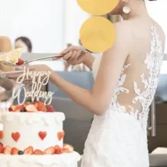 Happy Wedding ケーキトッパー　結婚式