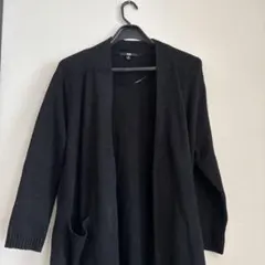 ユニクロ スフレヤーンベルテッドニットコート 黒