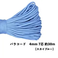 ✳︎スカイブルー✳︎ パラコード 4mm 7芯 30m 送料無料 100色以上