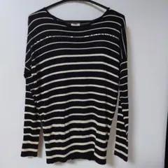 ストライプ 長袖ニット トップス　1024