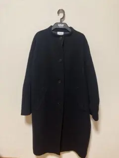 yuni ウール混合 ロングコート 黒