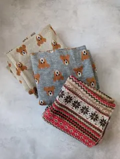 ニット生地 ジャガード＆裏起毛 セット売り