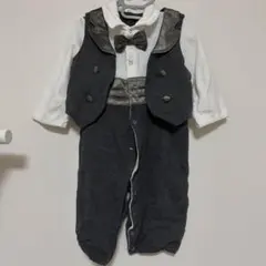 フォーマルスーツ風キッズ服 グレーとホワイト