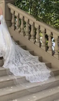 【匿名配送】タカミブライダル　ロングベール　ウエディング