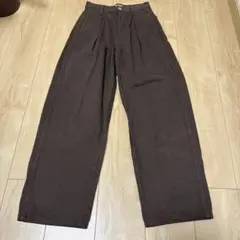 ワイドパンツブラウン