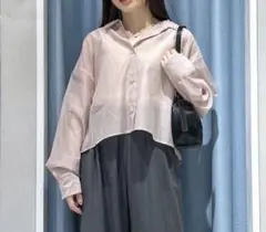 (今季のアイテム)シアーシャツ ショート丈