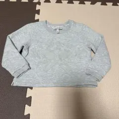 LACOSTE グレー 刺繍ロゴ トレーナー サイズ2
