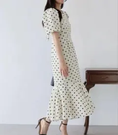 dazzlin ダズリン WEB限定ハートパターンシャーリングワンピース S