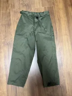 WORKMAN ベルト付きワイドパンツ オリーブ M