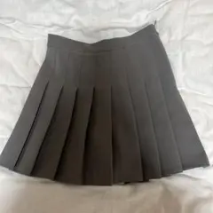 グレーミニ丈 プリーツスカート