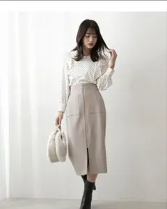 プロポーションボディドレッシング ハイウエストタイトロングスカート ジッパー付き