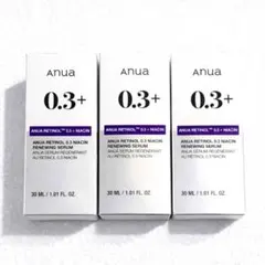【3個】 Anua 0.3＋ レチノール ナイアシンリューイングセラム 30ml
