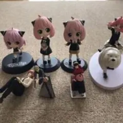 ピンク髪のキャラクターフィギュア6体セット