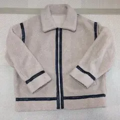 GU ボアジャケット ベージュ ジッパー付き