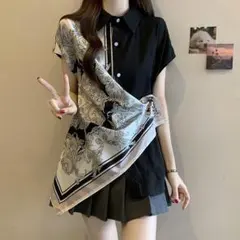 ❤️大きいサイズ❤️レディース トップス　ブラウス　2WAY 春夏　新品 半袖