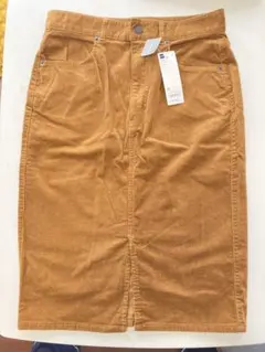 GU コーデュロイ タイトスカート XL マスタード