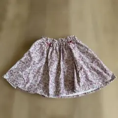 BeBe Petits Pois Vert花柄スカート（リボン付き）120cm