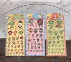 韓国限定 ケロロ軍曹 5サイズステッカー 3枚セット ぷっくりシール