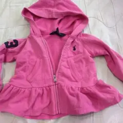 Ralph Lauren フード付きトレーナー 9M ピンク