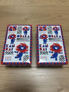 EXPO 2025 大阪　空缶　ミャクミャク　プリント　クッキー缶　2つセット