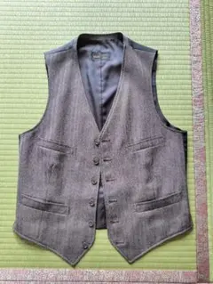 Kent ヘリンボーン スーツベスト(BANジャケット)