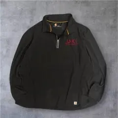 Carhartt ハーフジップ プルオーバー 黒 XXL 企業ロゴ ストリート