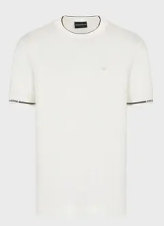 EMPORIO ARMANI リヨセル混紡ジャージー製 ジャガード Tシャツ