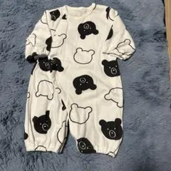 クマ柄ロンパース 50-60cm