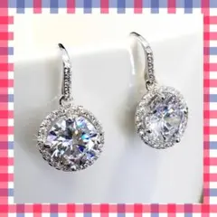 【大反響】フックピアス ジルコニアダイヤモンド ゴージャス　☆レディース
