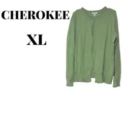 今の時期に‼️美品CHEROKEE グリーン カーディガン XL