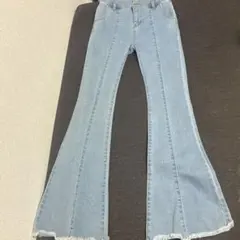 ロイヤルパーティ ハイウエストフレアデニム