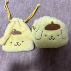 ポムポムプリン、小物入れと巾着セット