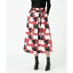 【極美品✨】ルルウィルビー ハートプリントロングスカート完売品サイズ2 M相当