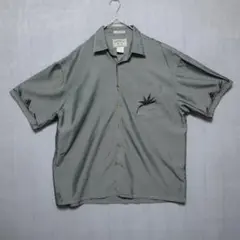BAMBOO CAY 2533 レーヨン 韓国製 アロハシャツ XL グレー