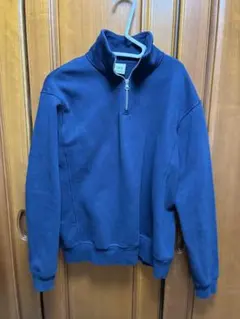 ZARA ネイビー ハーフジップ トレーナー