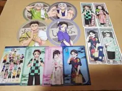 鬼滅の刃　極楽湯　特典　コースター　千社札風シール　クリアカード他　セット