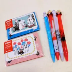 ✨限定 ムーミンマスコット付きボールペン&シャープペン♥ミニレターセット計6点✨