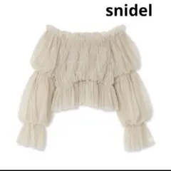 snidel スナイデル　チュールクロップドブラウスのサムネイル