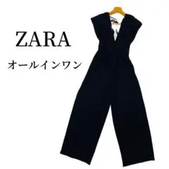 【ZARA】オールインワン Vネック リブ編み