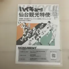 ハイキュー!! 仙台観光特使 パンフレット　1枚