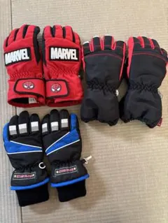 MARVEL スパイダーマン 刺繍入り　Alpine 冬用グローブ 3点セット