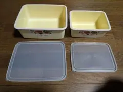 野菜柄 保存容器 大中2点セットのサムネイル