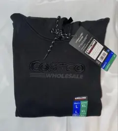 2025年冬新作 コストコ COSTOCO ロゴフード付きパーカー 黒 XL
