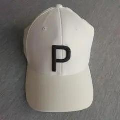 PUMA、Pロゴ ゴルフキャップ ホワイト